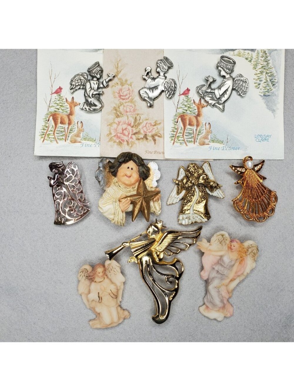 Vintage Angel Brooch Lot Lindsay Claire Avon Boyds Roman Lot of 10